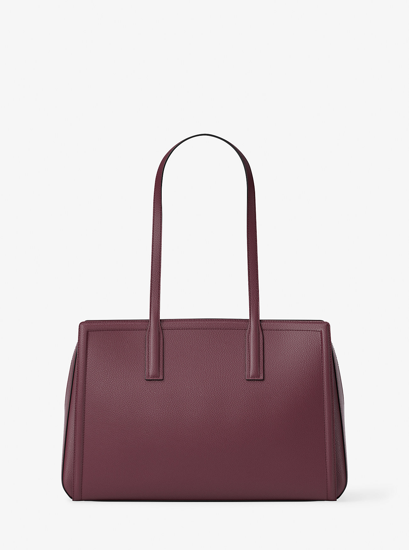 Laila Medium Pebbled Leather Tote Bag - OXBLOOD