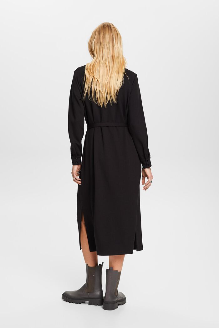 Hemdblusenkleid aus Jersey mit Gürtel