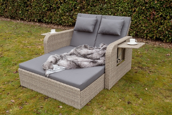 MyFlair Gartenfunktionsliege inkl. Ablagefläche
