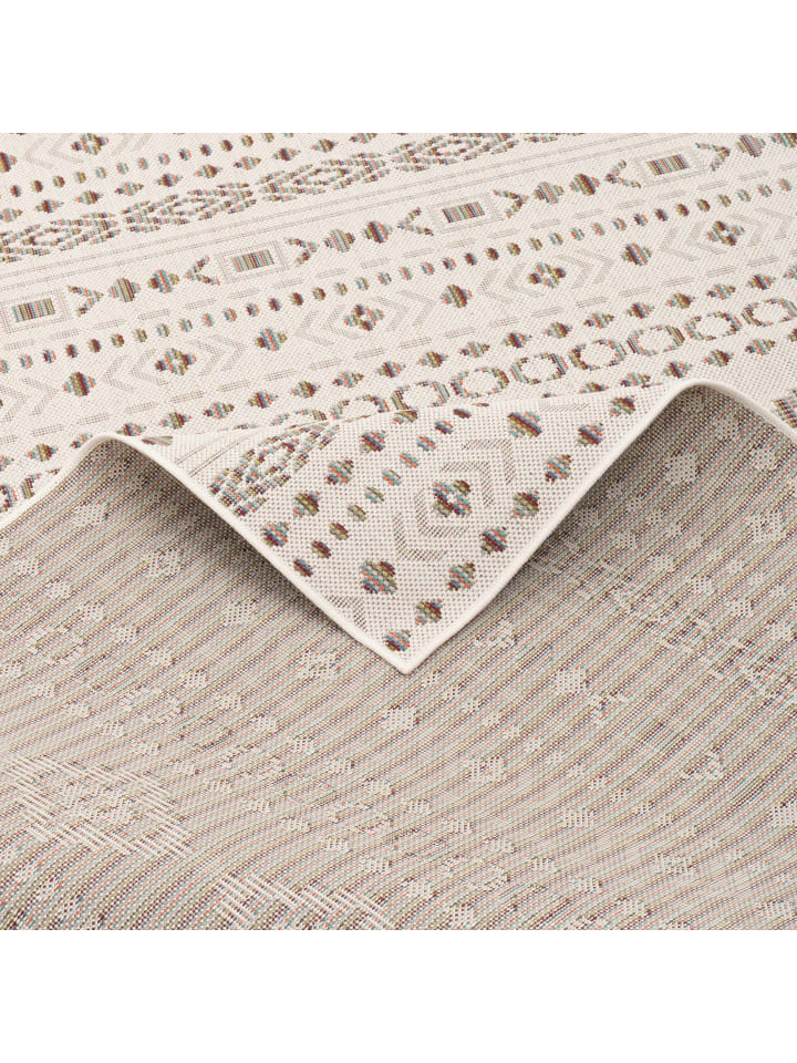 Pergamon In & Outdoor Teppich Flachgewebe Campus Ethno in Beige günstig kaufen