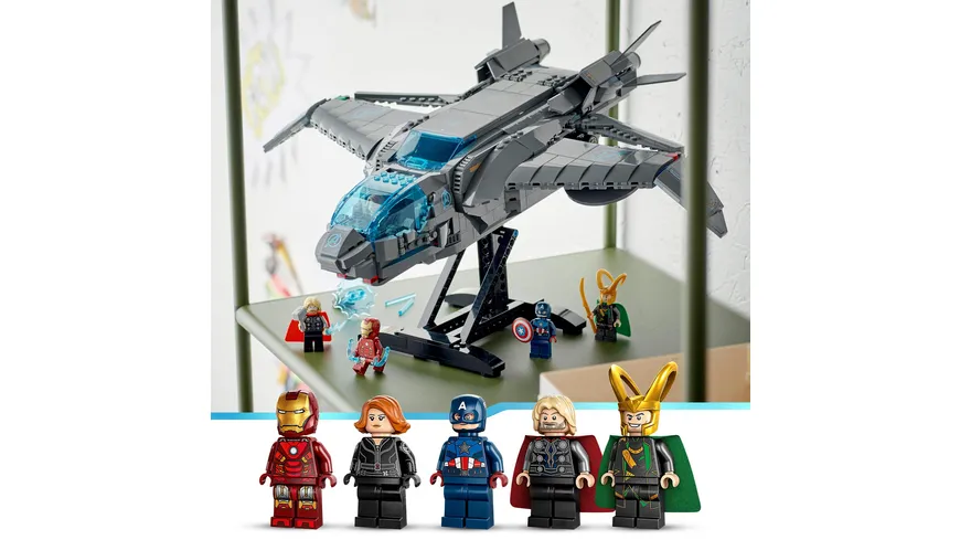 LEGO Marvel 76248 Der Quinjet der Avengers, Raumschiff Set