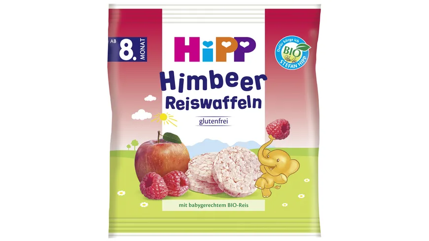 HiPP Bio Knabberprodukte Himbeer Reiswaffeln 30 g