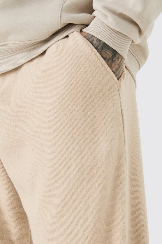 Tall lockere gerippte Ottoman Jogginghose mit geteiltem Saum