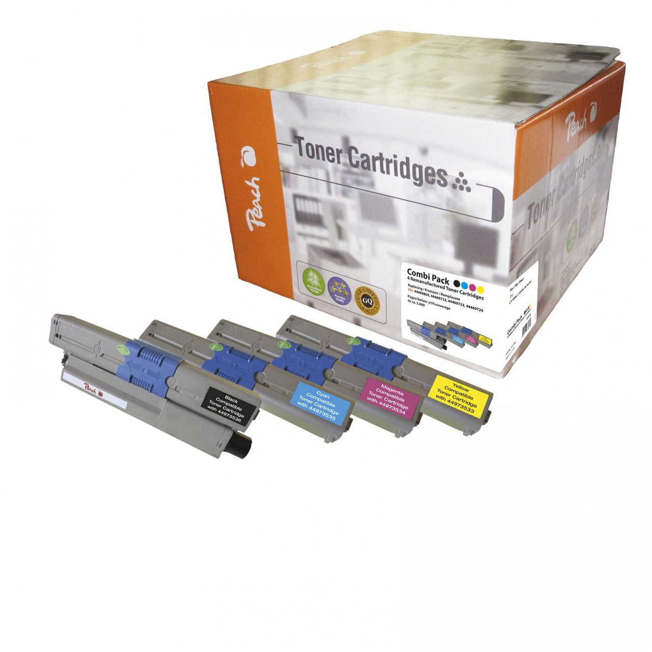 Peach Spar Pack Tonermodule ersetzt Oki 44469722-9804