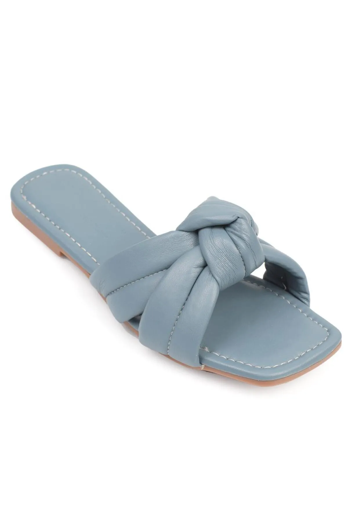 Capone Outfitters  Capone Denim-Damenhausschuhe mit flachem Absatz