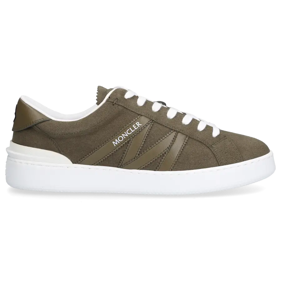 Moncler - Sneaker low MONACO Veloursleder - grün