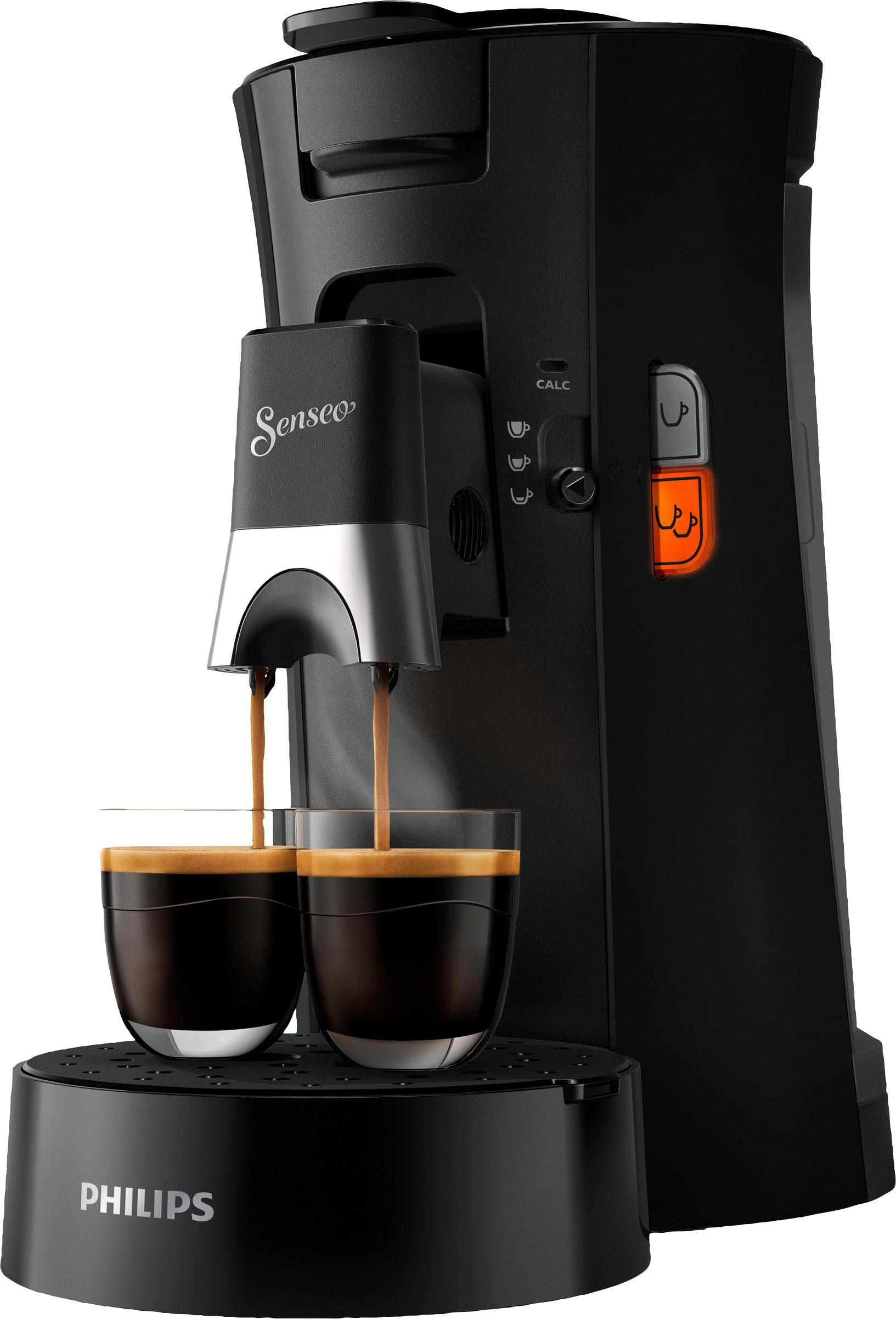 Philips Senseo Kaffeepadmaschine Select CSA230/69, aus 21% recyceltem Plastik, +3 Kaffeespezialitäten, und Crema Plus, 100 Senseo Pads kaufen und bis max.33 € zurückerhalten