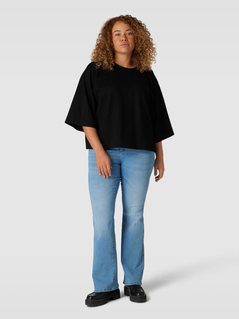 PLUS SIZE Jeans mit Label-Patch Modell 'Sally' in jeans