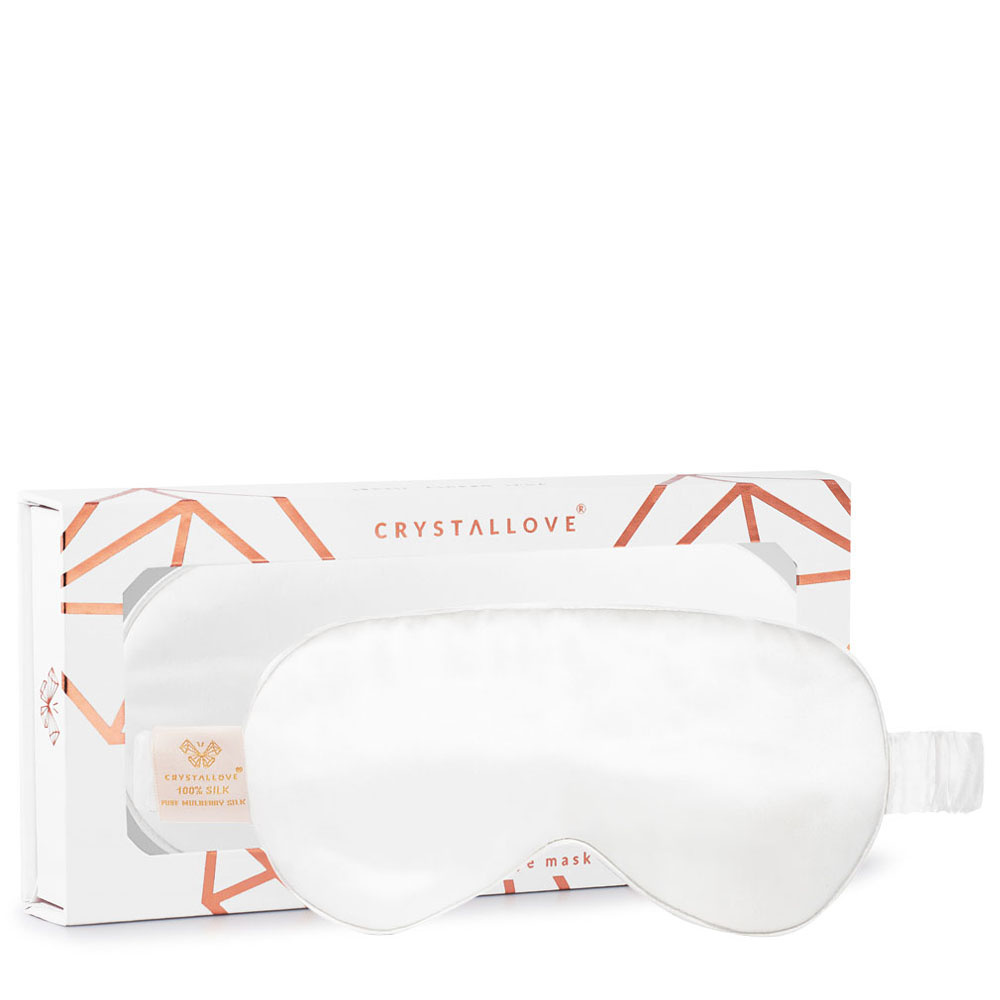 crystallove CRYSTALLOVE Silk eye mask - ivory