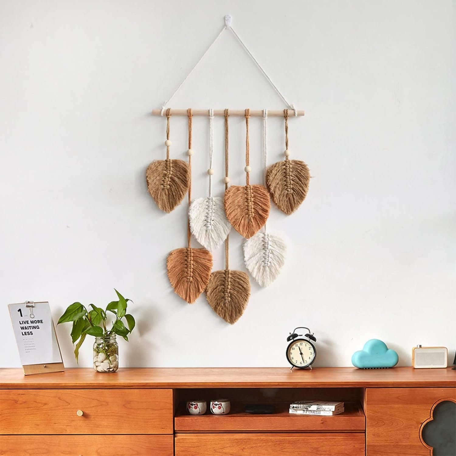 Wandteppich Makramee 100%Baumwolle Wandbehang, Blusmart, Wanddekoobjekt Boho