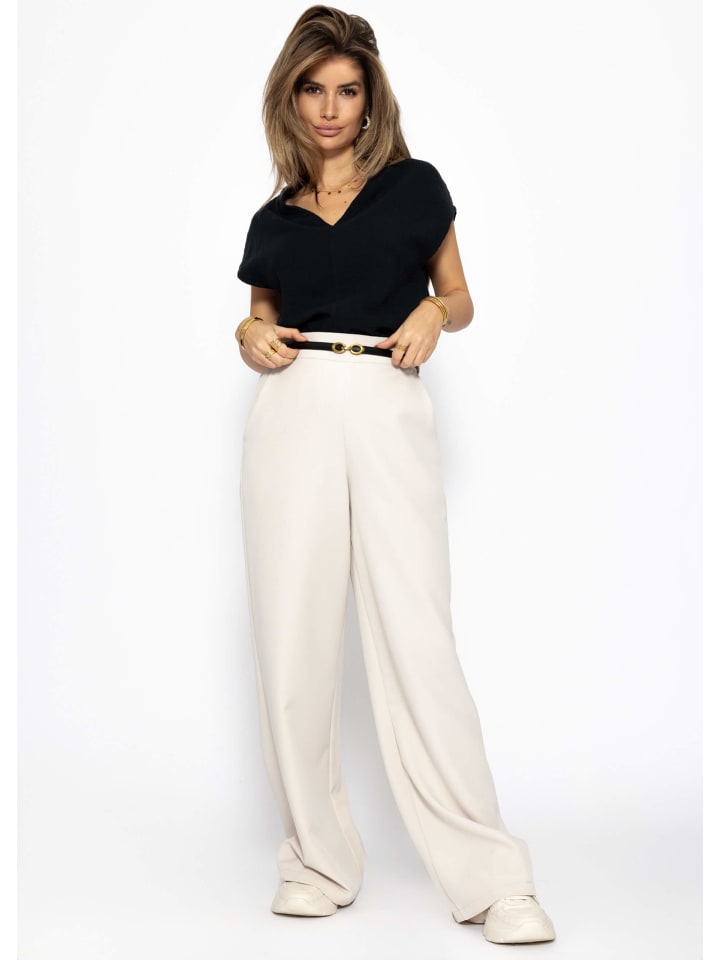 SASSYCLASSY Musselin Shirt mit V-Ausschnitt in Schwarz günstig kaufen
