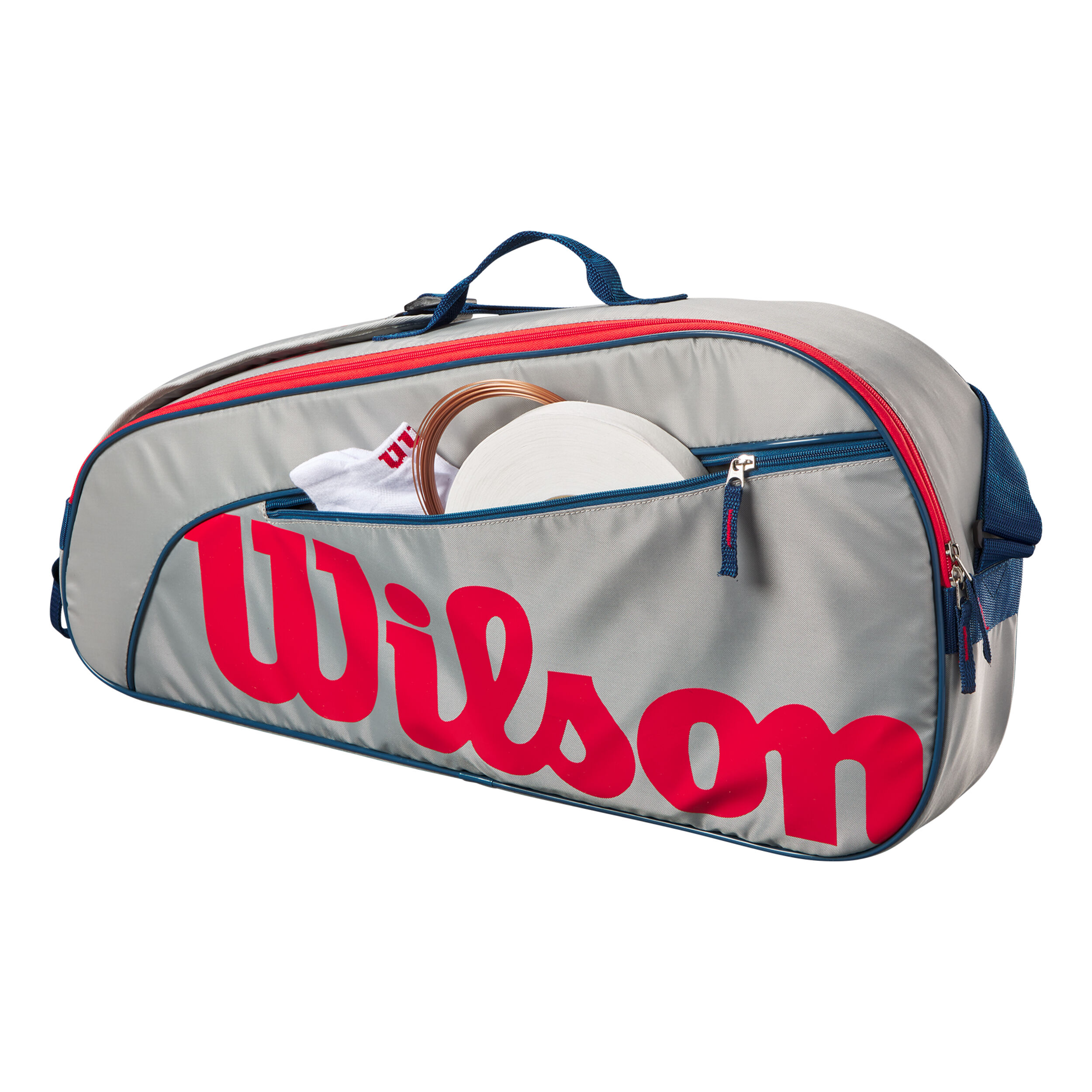 Junior Schlägertasche 3er - Grau, Rot