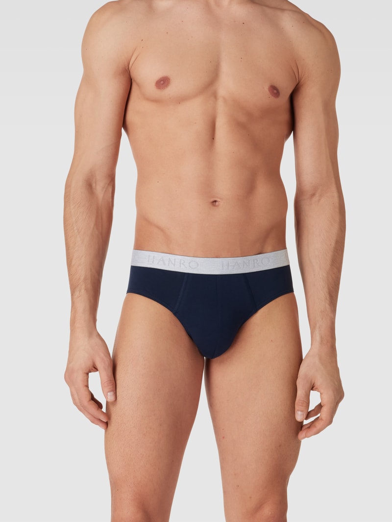 Slip mit Label-Details im 2er-Pack in dunkelblau