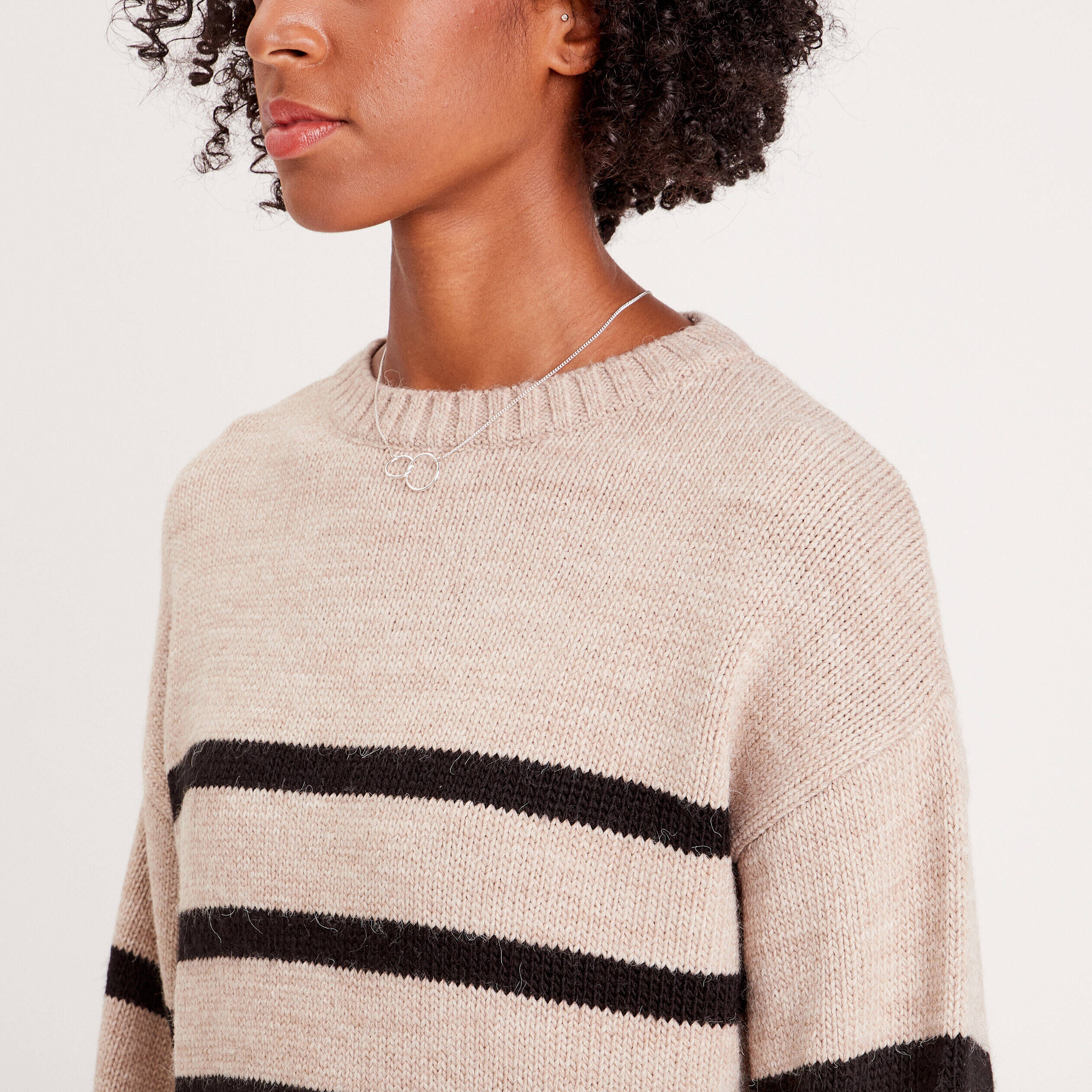 Pull manches longues beige femme | Cache Cache