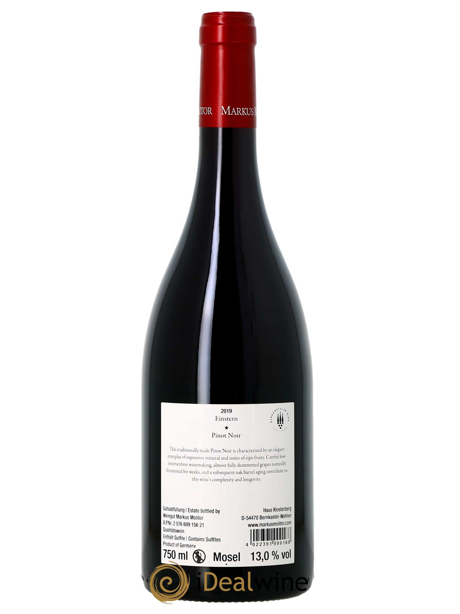 Pinot Noir Markus Molitor Einstern °  2019 - Lot de 1 Bouteille