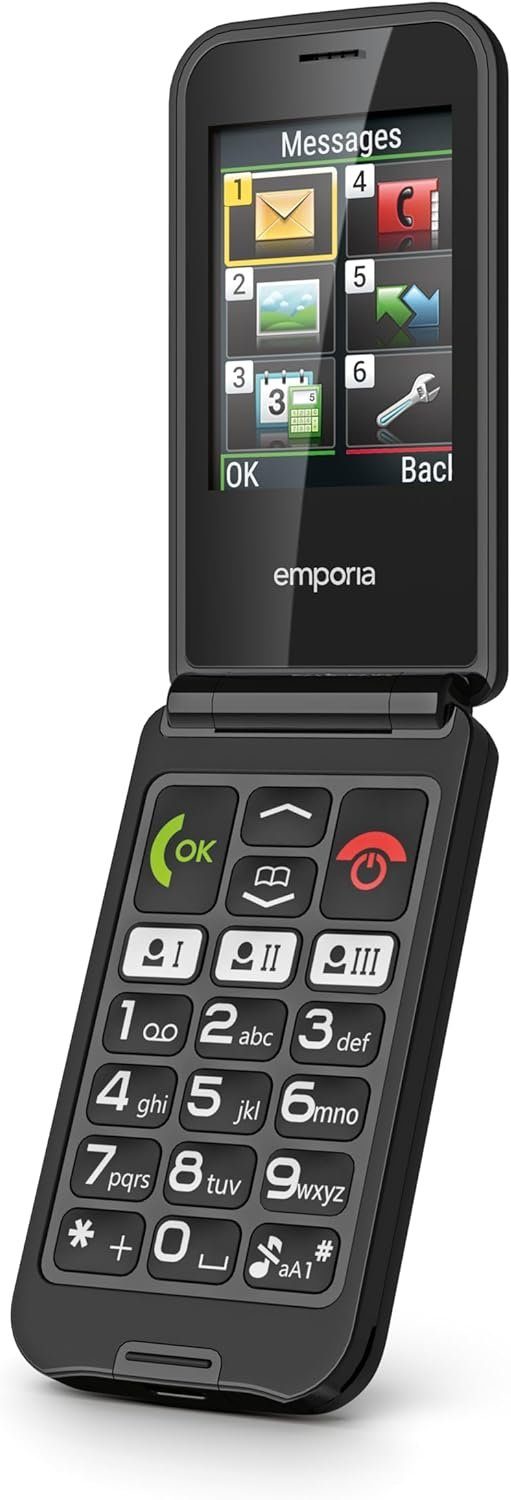Emporia Talkglam Seniorenhandy (6,10 cm, 0,3 MP Kamera, 3 Kurzwahltasten, Integrierte Digitalkamera)