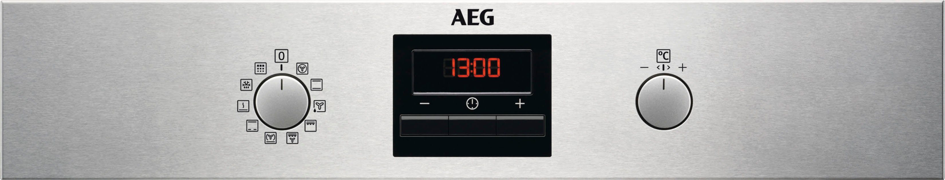 AEG Einbaubackofen BPS33102ZM, Pyrolyse-Selbstreinigung, Backauszug, 2 Paar