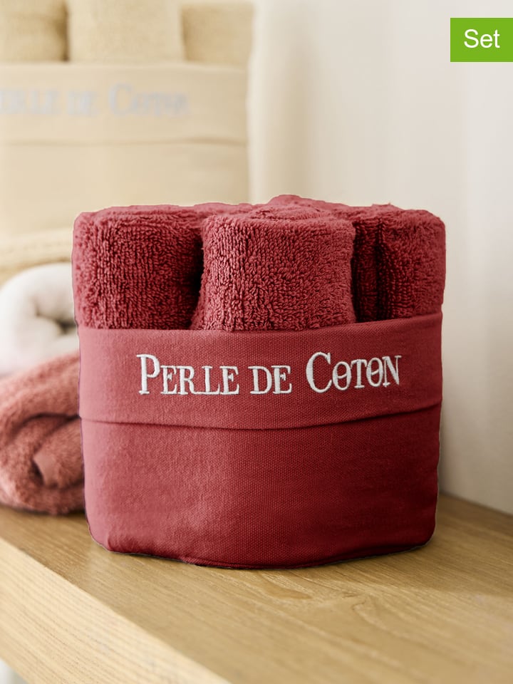 Soft by Perle de Coton 6er-Set: Gästehandtücher in Bordeaux günstig kaufen 50x30 cm