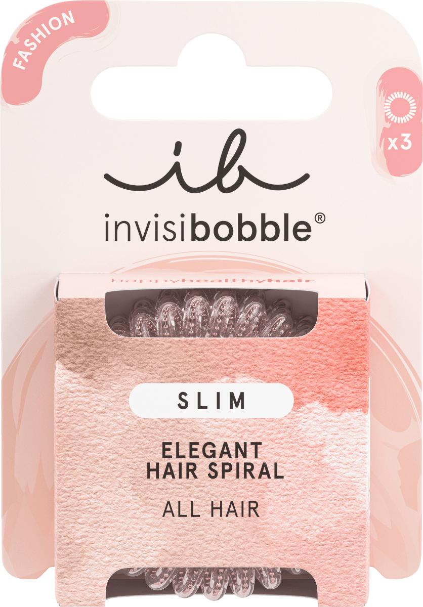 Haargummi Slim Pink Monocle, 3 St