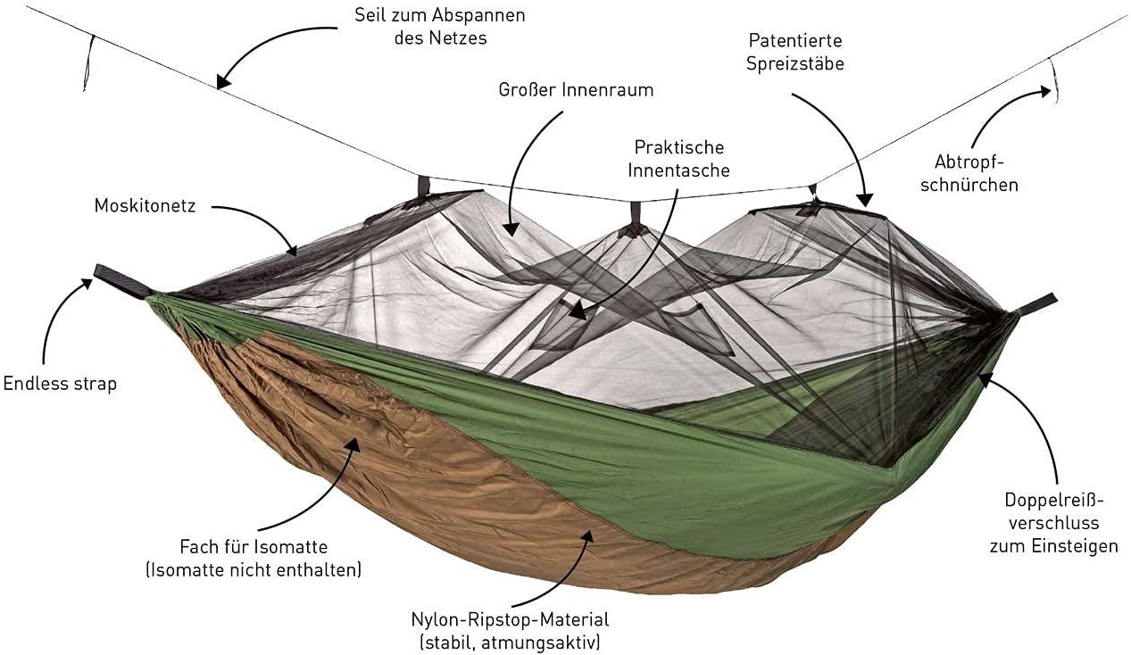Amazonas Hängematte Adventure Moskito Hammock Thermo King-Size