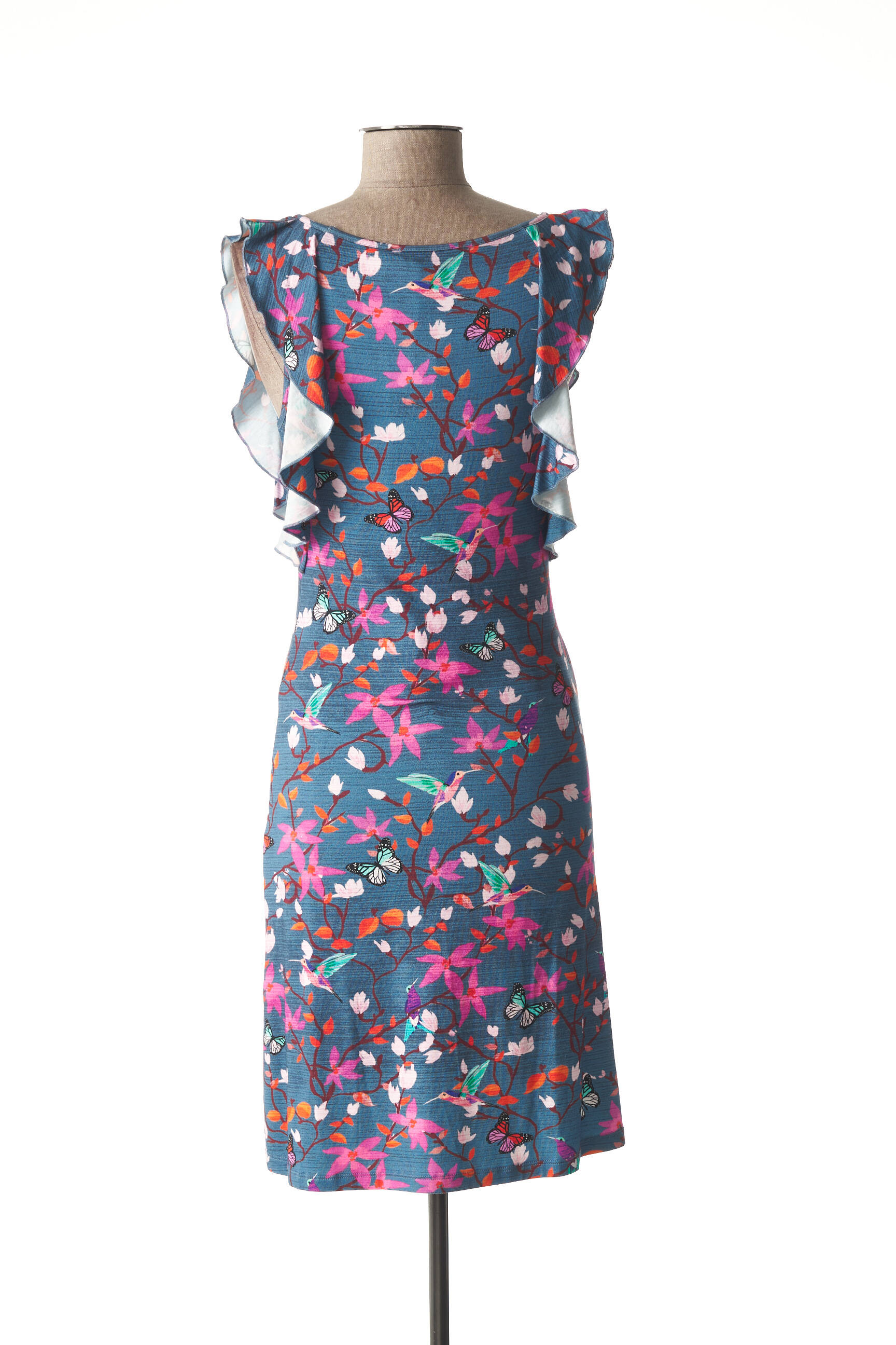 Queen Mum Robes Maternite Femme couleur bleu