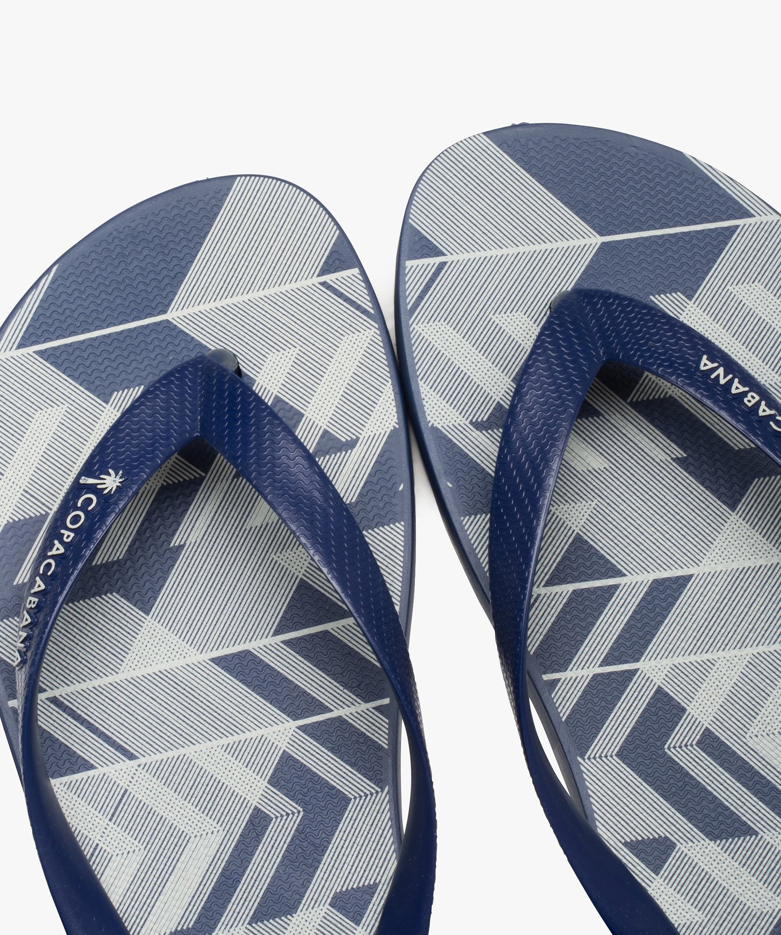 Tongs homme à motifs graphiques - Copacabana bleu | GEMO
