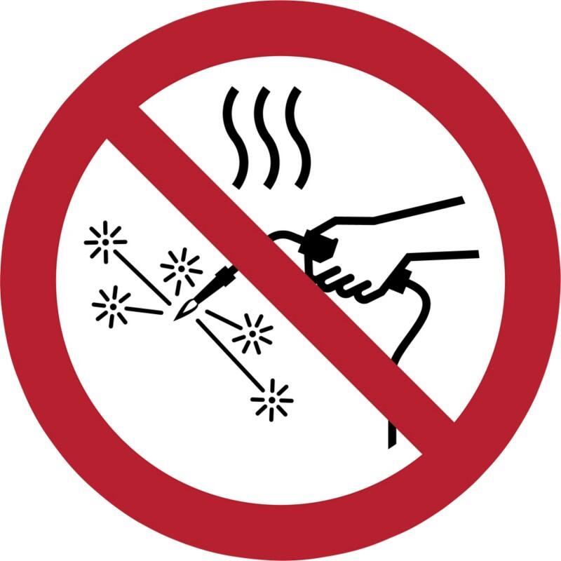 Djois Warnschild Das Benutzen von Handschuhen ist verboten Klebstoff, einschraubbar PP (Polypropylen) 10 (B) x 0,14 (H) cm 3 Stück