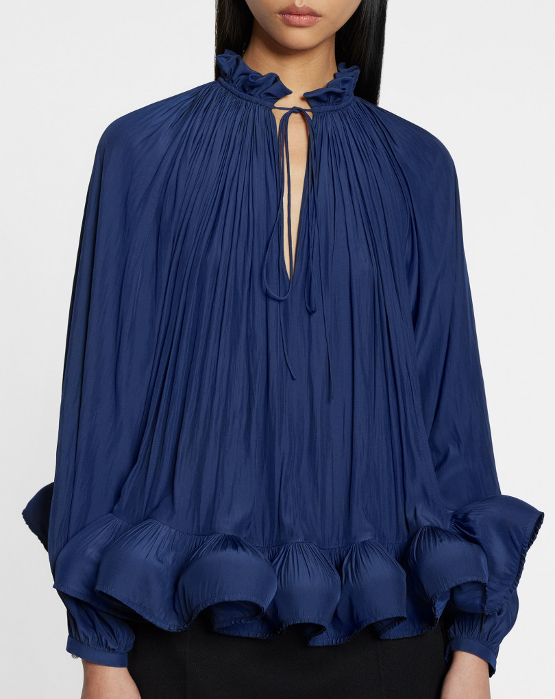 BLOUSE A MANCHES LONGUES CHARMEUSE