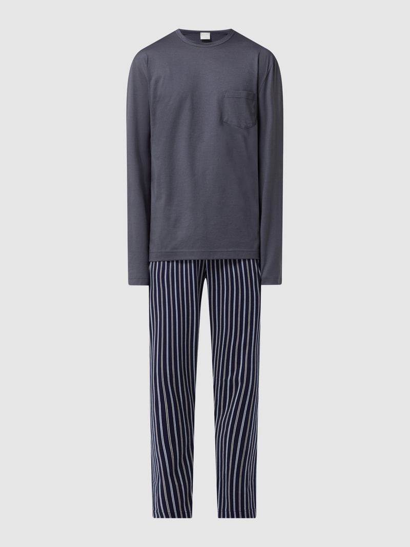 Pyjama aus Baumwolle in mittelgrau