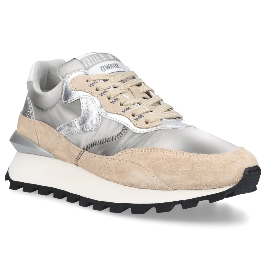 VOILE BLANCHE - Sneaker low QWARK Veloursleder Nylon - beige