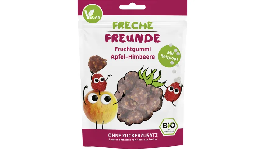 Freche Freunde Bio Fruchtgummi Apfel-Himbeere mit Reispops 30 g