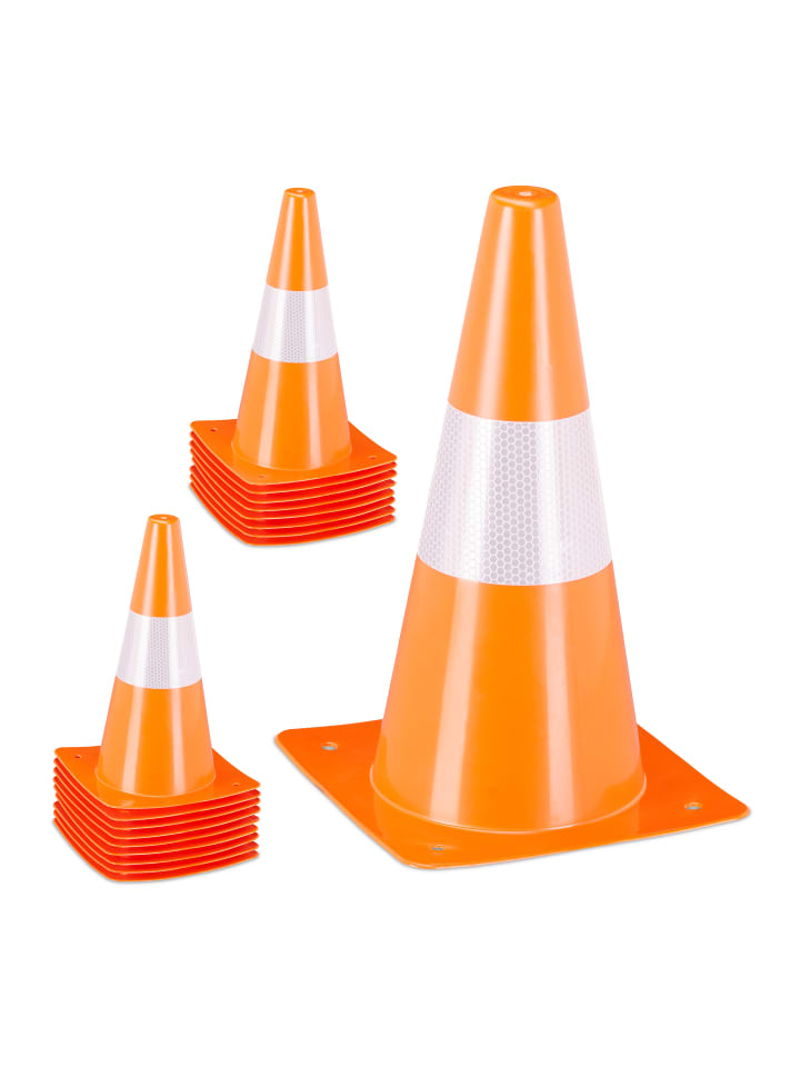 relaxdays 18x Pylonen in Orange günstig kaufen onesize