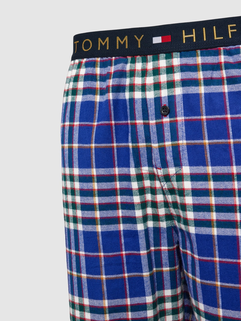 Pyjama-Hose mit Allover-Muster in dunkelblau