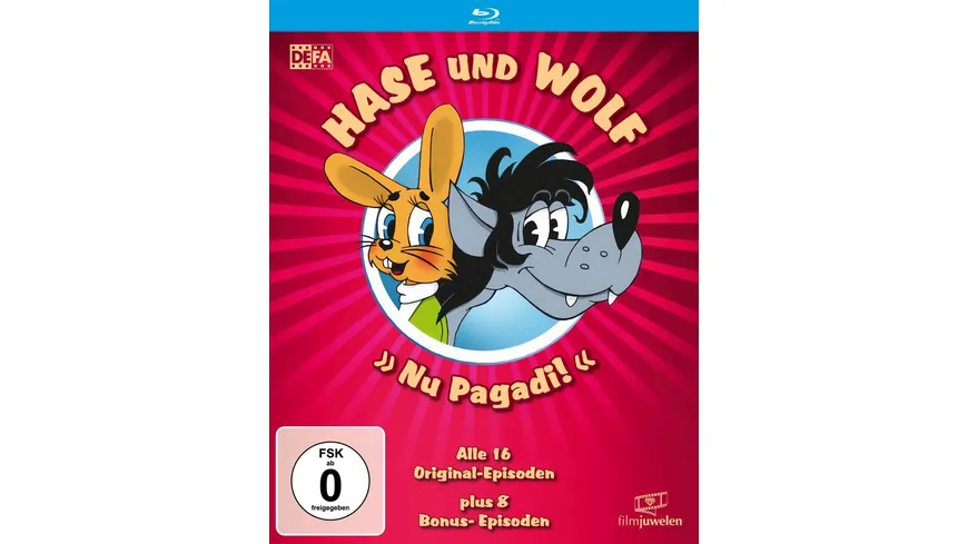 Hase und Wolf - Alle 16 Original-Episoden in HD - plus 8 Bonus-Episoden (Nu Pagadi! / Na warte!) (DEFA Filmjuwelen) (Blu-ray)