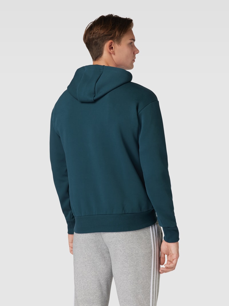Hoodie mit Logo-Print in petrol