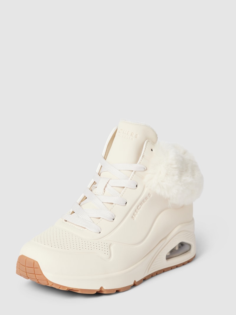 High Top Sneaker mit Label-Details Modell 'UNO' in weiß