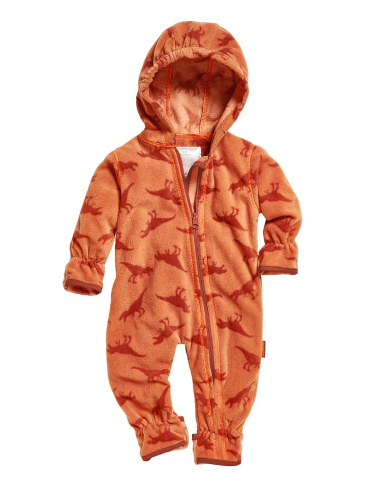 Playshoes Fleece-Overall Dinos in Ocker günstig kaufen