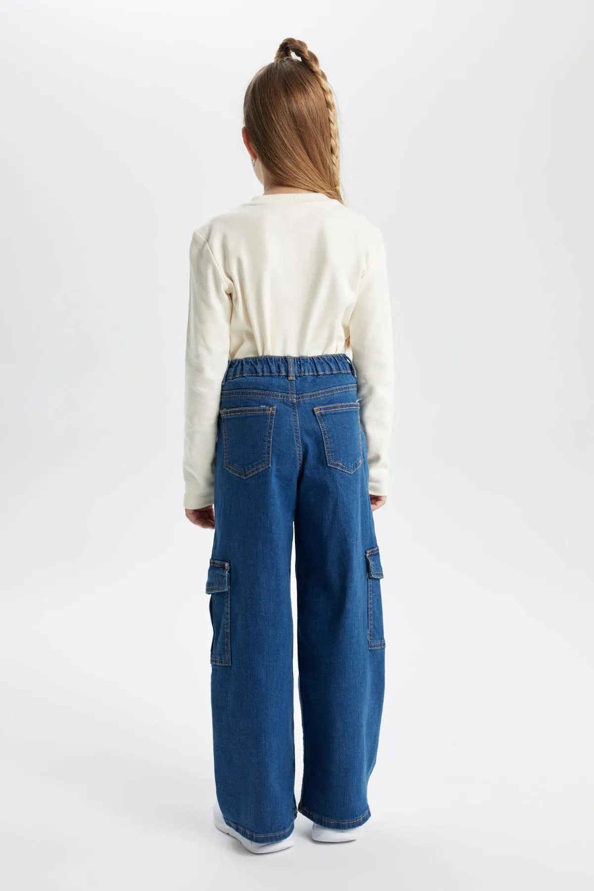 DeFacto  Cargo-Jeanshose mit weitem Bein für Mädchen