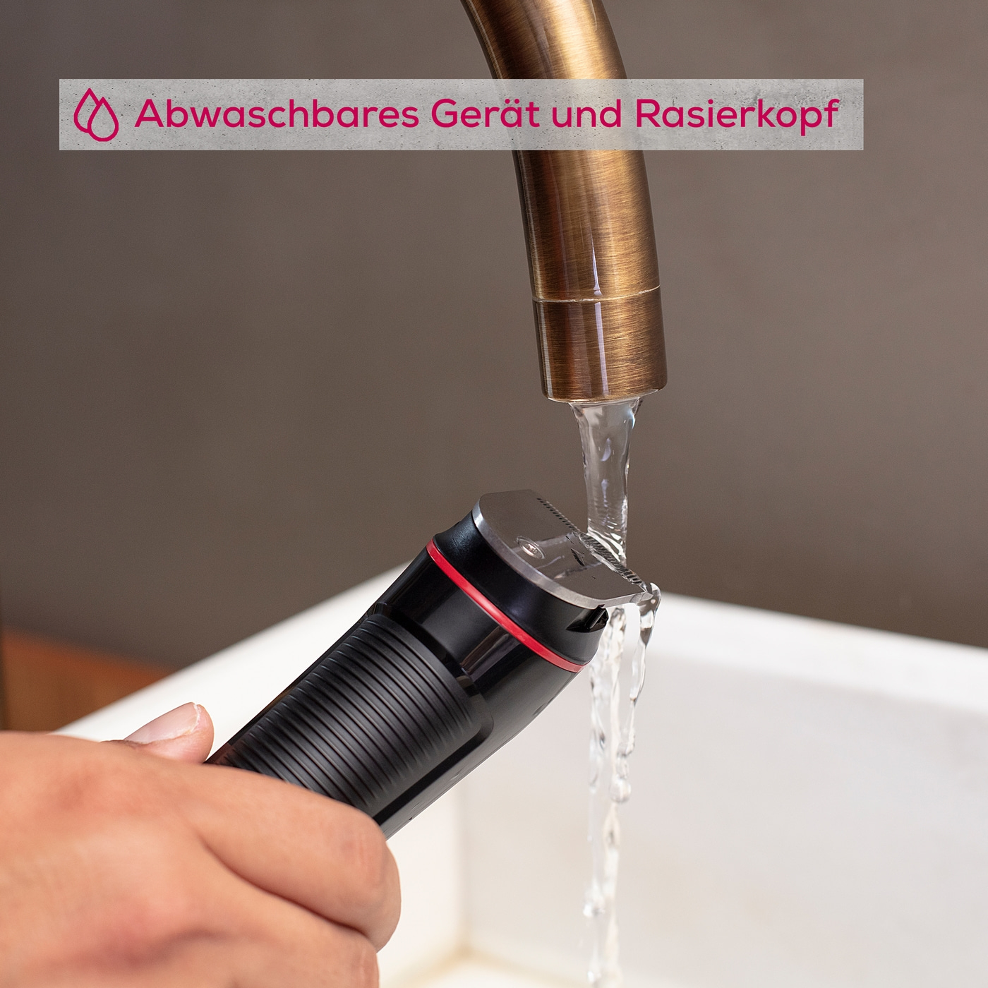 Beurer Barttrimmer MN4X-Abwaschbarer Trimmer mit Edelstahlklinge und Titaniumbeschichtung