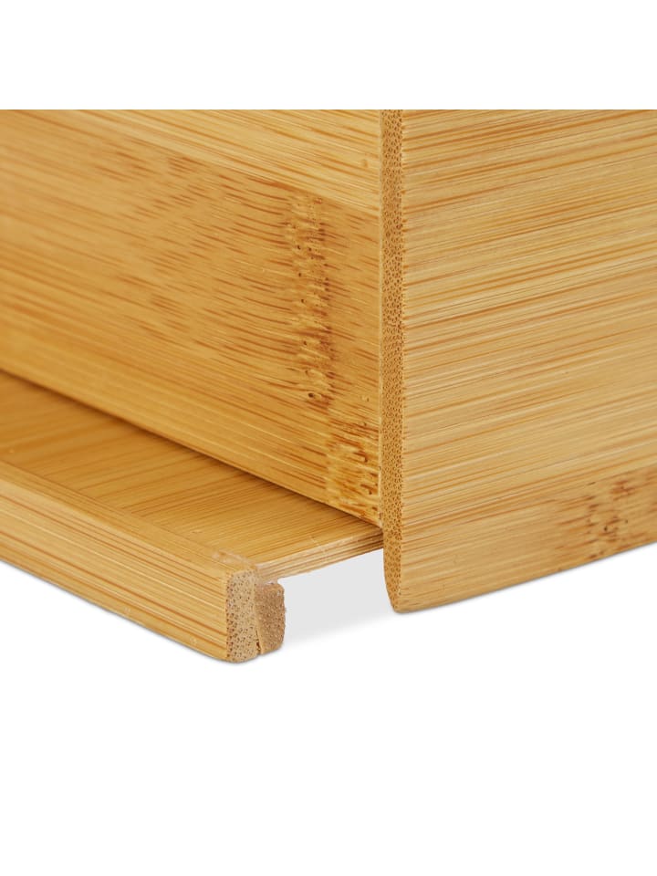 relaxdays Kosmetiktücherbox in Natur - (B)27,5 x (H)8,5 x (T)15,5 cm günstig kaufen onesize