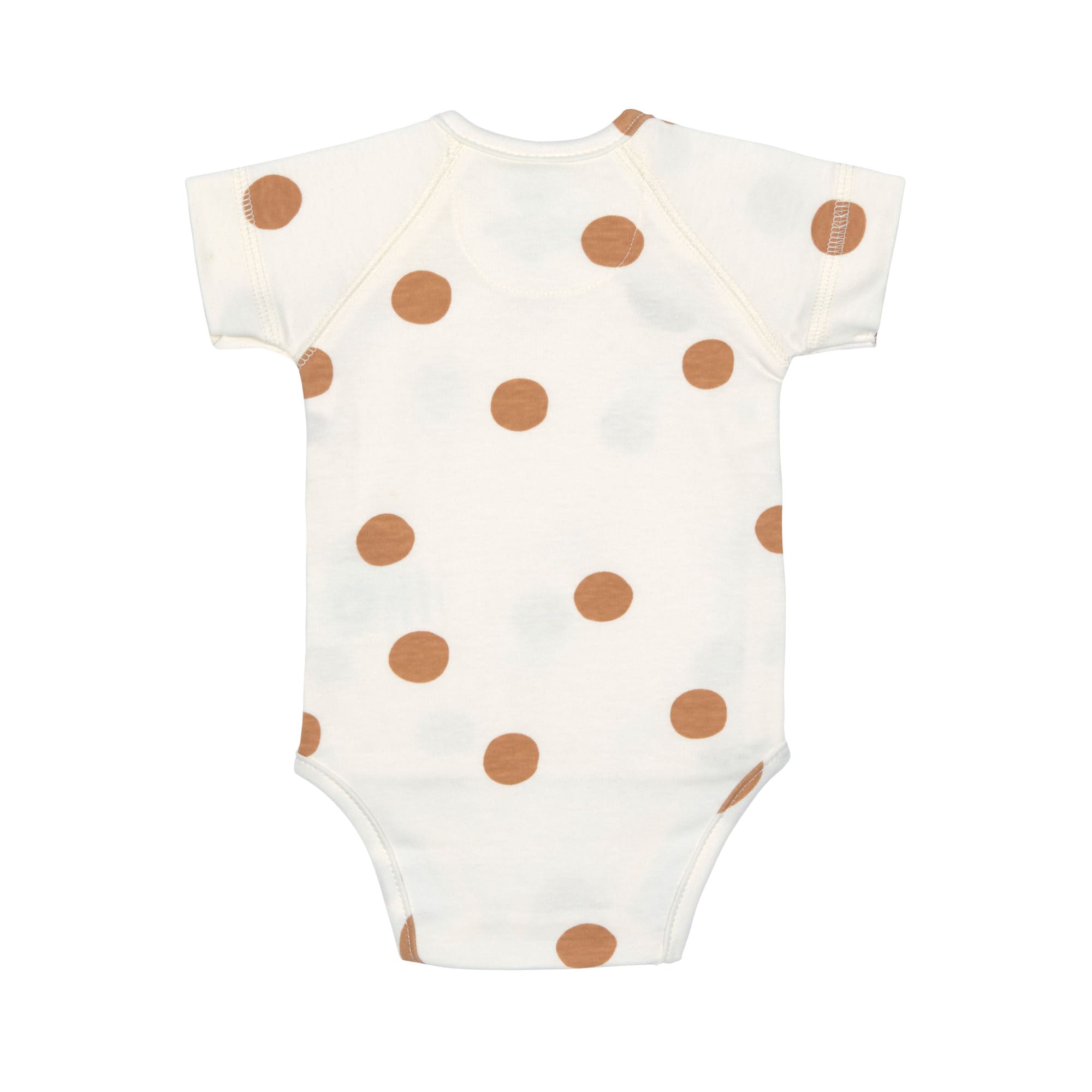 Baby Wickelbody kurzarm - Bio Baumwolle, Punkte, Weiß