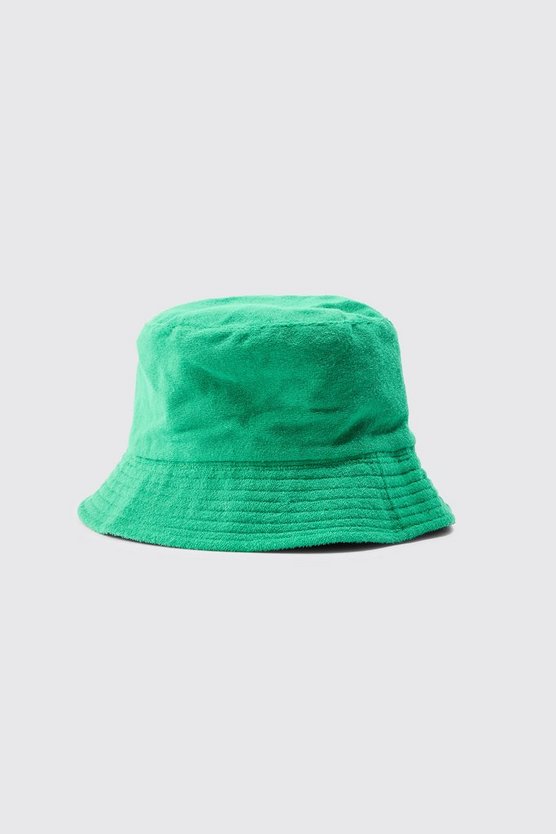Grüner Frottee-Anglerhut