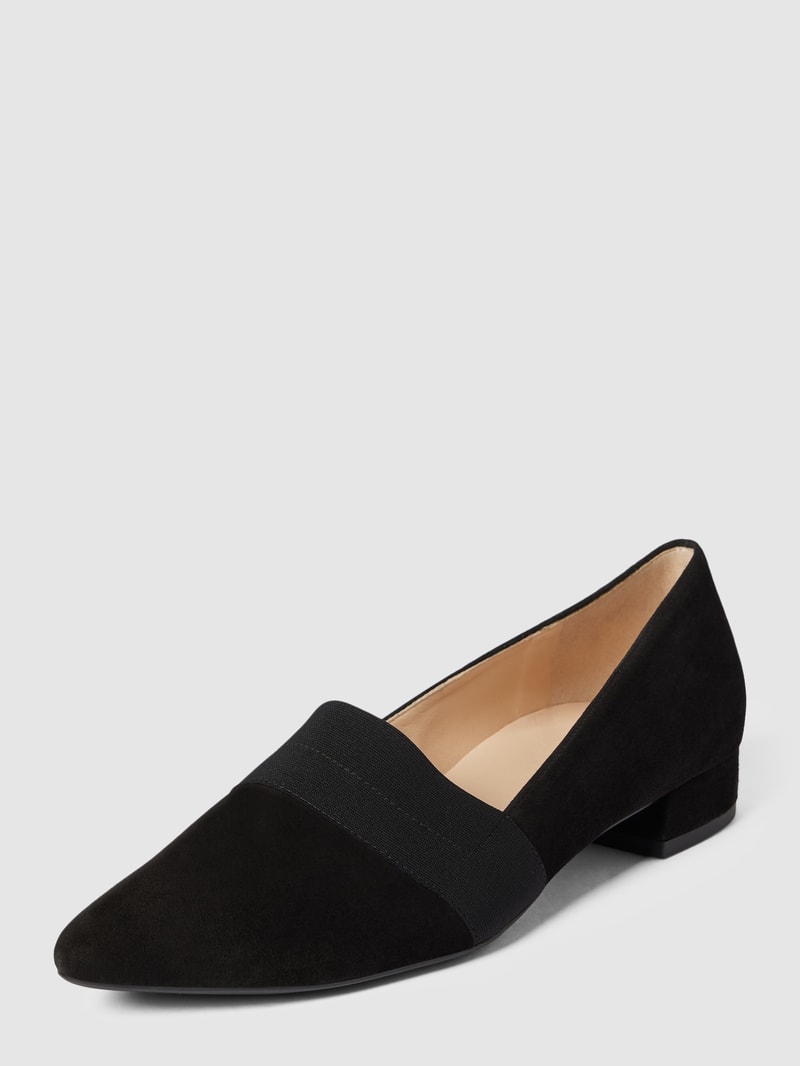 Ballerinas in unifarbenem Design Modell 'Evency' in schwarz