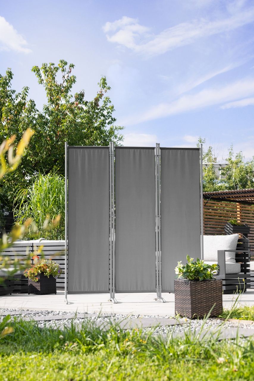 HC Home & Living Stellwand Paravent 3tlg. ca. 260 x 170 cm - Anthrazit