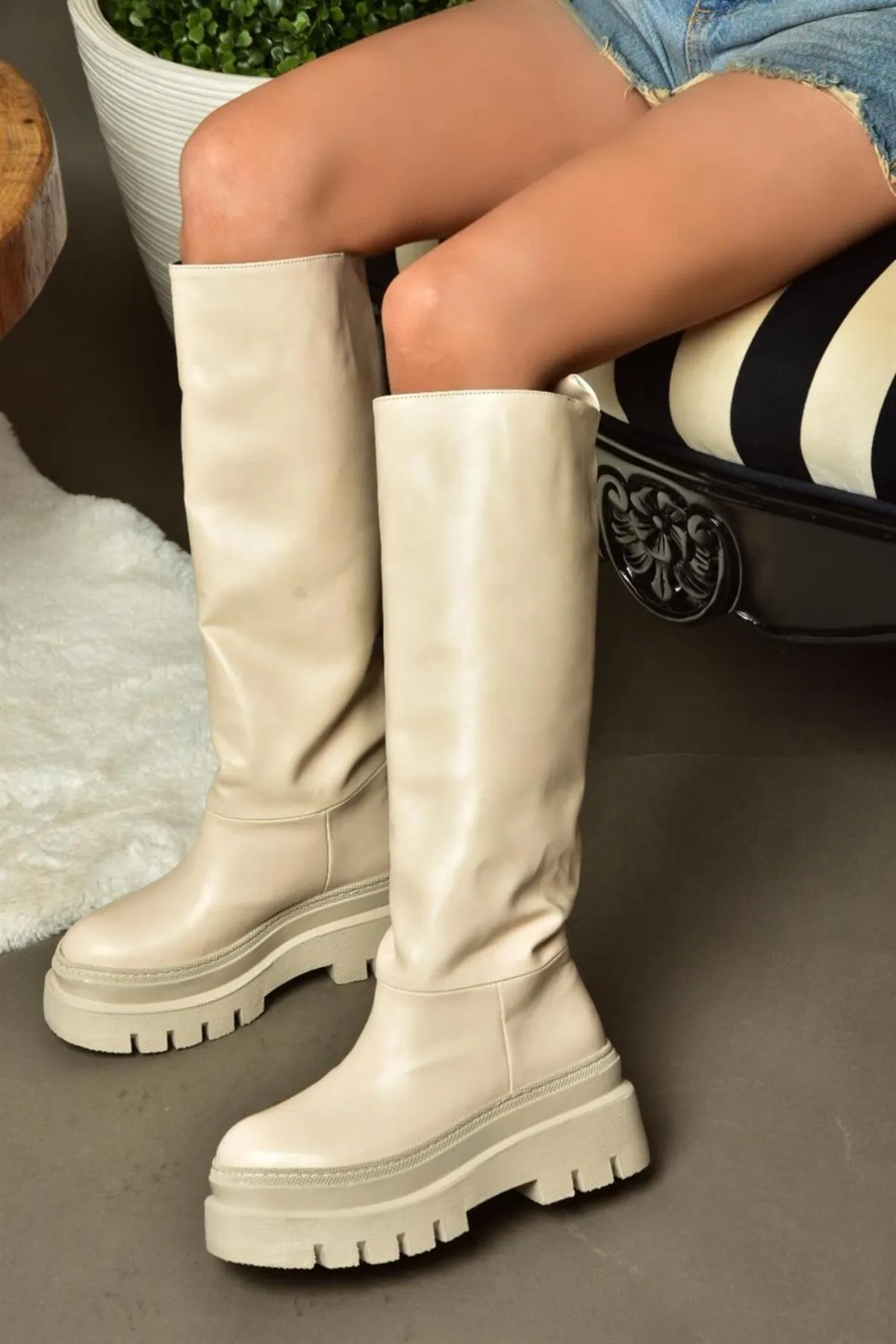 Fox Shoes  R726947009 Damenstiefel mit dicken Sohlen