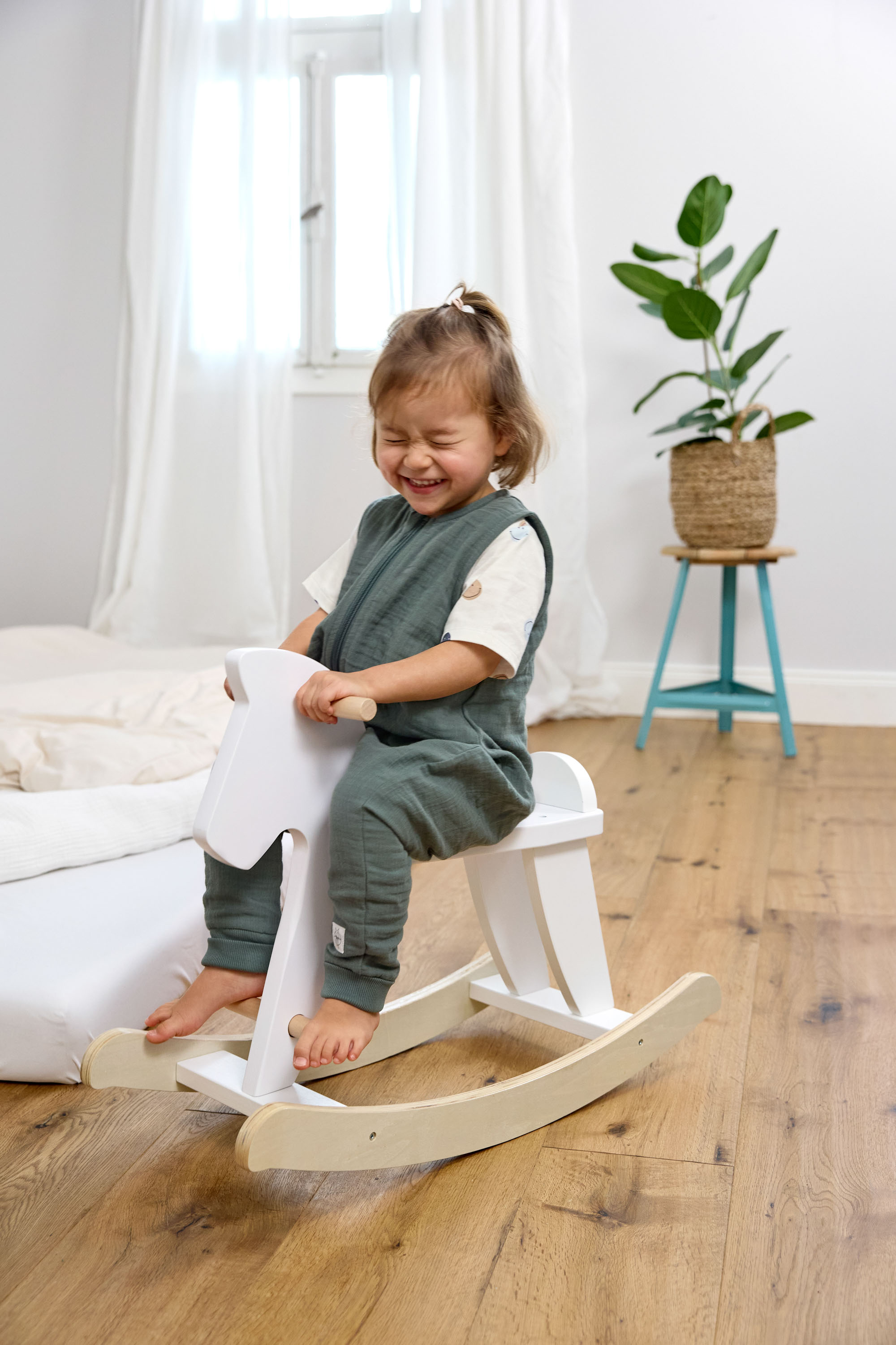 Baby Jumpsuit - Bio Baumwolle, Smile, Milky