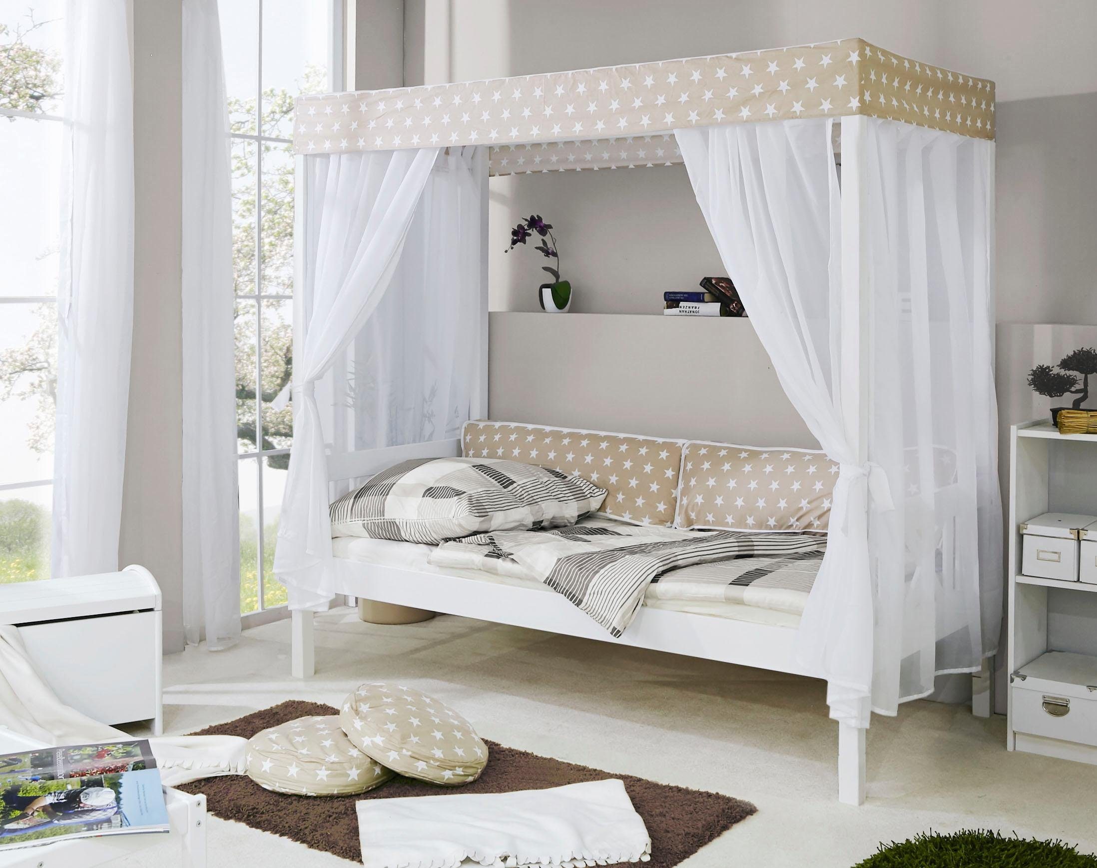 Ticaa Himmelbett Lino, in diversen Breiten, Kiefer