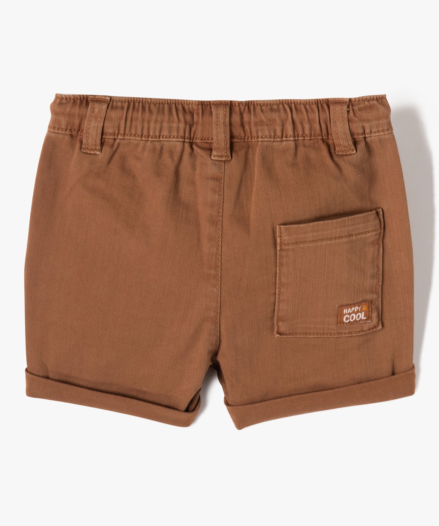 Short bébé Garçon en denim coloré marron | GEMO
