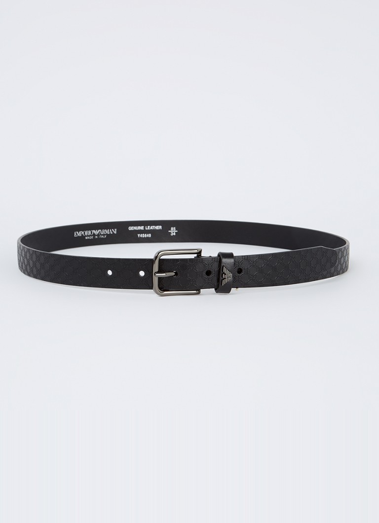 Curea din piele Emporio Armani cu logo imprimat