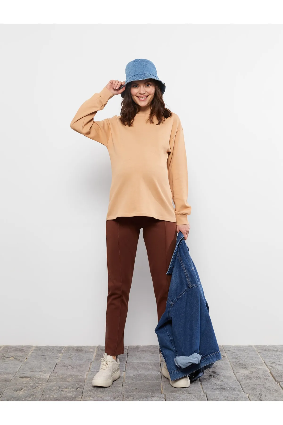 LC Waikiki  Umstands-Jogger-Jogginghose mit Baucheinsatz und flachem Taschendetail